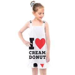 I Love Cream Donut  Kids  Overall Dress by ilovewhateva