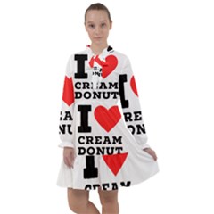 I Love Cream Donut  All Frills Chiffon Dress by ilovewhateva