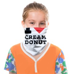 I Love Cream Donut  Face Covering Bandana (kids) by ilovewhateva