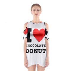 I Love Chocolate Donut Shoulder Cutout One Piece Dress by ilovewhateva