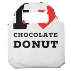 I Love Chocolate Donut Premium Foldable Grocery Recycle Bag by ilovewhateva