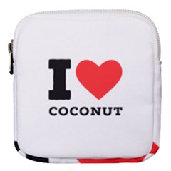 I Love Coconut Mini Square Pouch by ilovewhateva