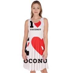 I Love Coconut Knee Length Skater Dress With Pockets by ilovewhateva