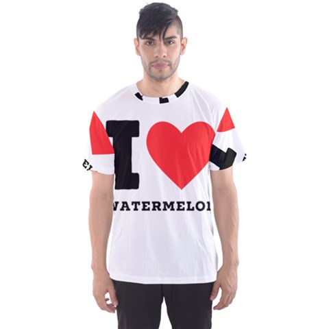 I Love Watermelon  Men s Sport Mesh Tee by ilovewhateva