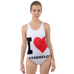 I Love Watermelon  Cut-out Back One Piece Swimsuit