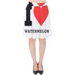 I Love Watermelon  Velvet High Waist Skirt by ilovewhateva
