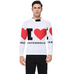 I love watermelon  Men s Long Sleeve Rash Guard