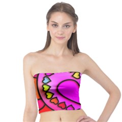 Stained Glass Love Heart Tube Top by Vaneshart