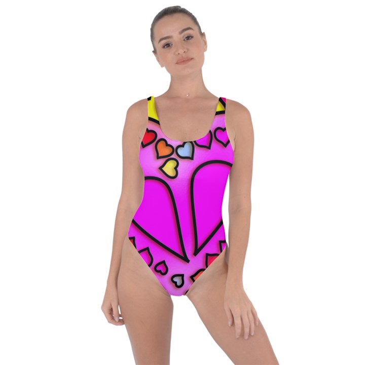 Stained Glass Love Heart Bring Sexy Back Swimsuit