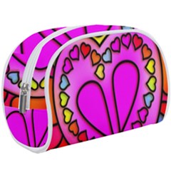 Stained Glass Love Heart Make Up Case (large) by Vaneshart