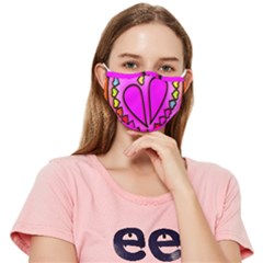 Stained Glass Love Heart Fitted Cloth Face Mask (adult) by Vaneshart