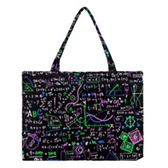 Math-linear-mathematics-education-circle-background Medium Tote Bag by Vaneshart