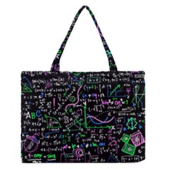 Math-linear-mathematics-education-circle-background Zipper Medium Tote Bag by Vaneshart