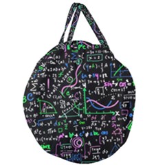 Math-linear-mathematics-education-circle-background Giant Round Zipper Tote by Vaneshart