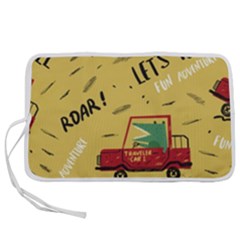 Childish-seamless-pattern-with-dino-driver Pen Storage Case (m)