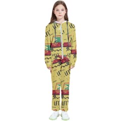 Childish-seamless-pattern-with-dino-driver Kids  Tracksuit