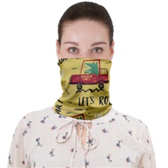 Childish-seamless-pattern-with-dino-driver Face Covering Bandana (adult)