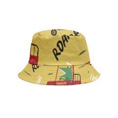 Childish-seamless-pattern-with-dino-driver Bucket Hat (kids)