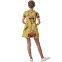 Childish-seamless-pattern-with-dino-driver Kids  Short Sleeve Pinafore Style Dress View2