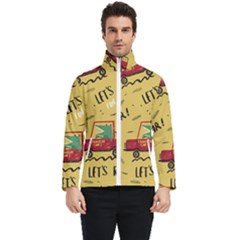 Childish-seamless-pattern-with-dino-driver Men s Bomber Jacket