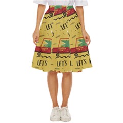 Childish-seamless-pattern-with-dino-driver Classic Short Skirt