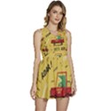 Childish-seamless-pattern-with-dino-driver Sleeveless High Waist Mini Dress View1