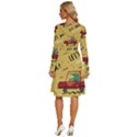 Childish-seamless-pattern-with-dino-driver Long Sleeve Dress With Pocket View4