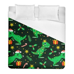 Christmas-funny-pattern Dinosaurs Duvet Cover (full/ Double Size) by Vaneshart