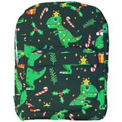 Christmas-funny-pattern Dinosaurs Full Print Backpack by Vaneshart