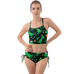 Christmas-funny-pattern Dinosaurs Mini Tank Bikini Set by Vaneshart