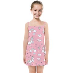 Cute-unicorn-seamless-pattern Kids  Summer Sun Dress by Vaneshart