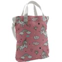 Cute-unicorn-seamless-pattern Canvas Messenger Bag View2