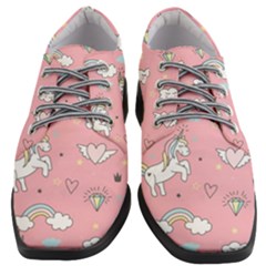 Cute-unicorn-seamless-pattern Women Heeled Oxford Shoes by Vaneshart