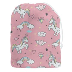 Cute-unicorn-seamless-pattern Drawstring Pouch (3xl) by Vaneshart