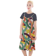 Snake Stripes Intertwined Abstract Camis Fishtail Dress by Vaneshop