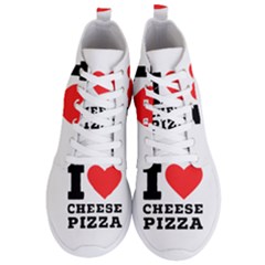 I Love Cheese Pizza Men s Lightweight High Top Sneakers by ilovewhateva