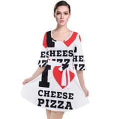 I Love Cheese Pizza Velour Kimono Dress by ilovewhateva