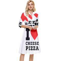 I Love Cheese Pizza Classy Knee Length Dress by ilovewhateva