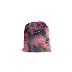 Pink Texture Resin Drawstring Pouch (xs)