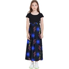 Background Pattern Graphic Kids  Flared Maxi Skirt by Vaneshop