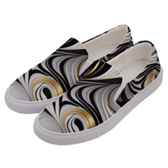 Pattern Gold Marble Men s Canvas Slip Ons by Vaneshop
