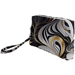 Pattern Gold Marble Wristlet Pouch Bag (small)