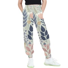 Flower Floral Pastel Kids  Elastic Waist Pants by Vaneshop