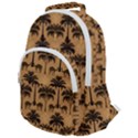 Camel Palm Tree Rounded Multi Pocket Backpack View1