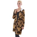 Camel Palm Tree Hooded Pocket Cardigan View1