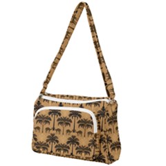 Camel Palm Tree Front Pocket Crossbody Bag