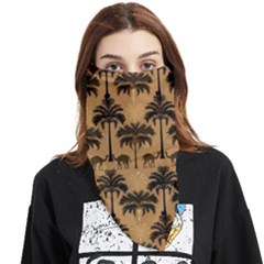 Camel Palm Tree Face Covering Bandana (triangle) by Vaneshop