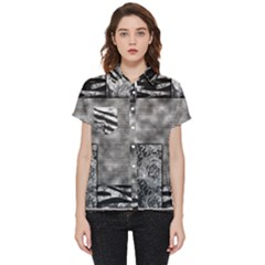 Background Pattern Geometric Design Short Sleeve Pocket Shirt