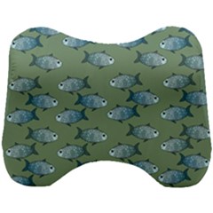 Fishes Pattern Background Theme Head Support Cushion by Vaneshop