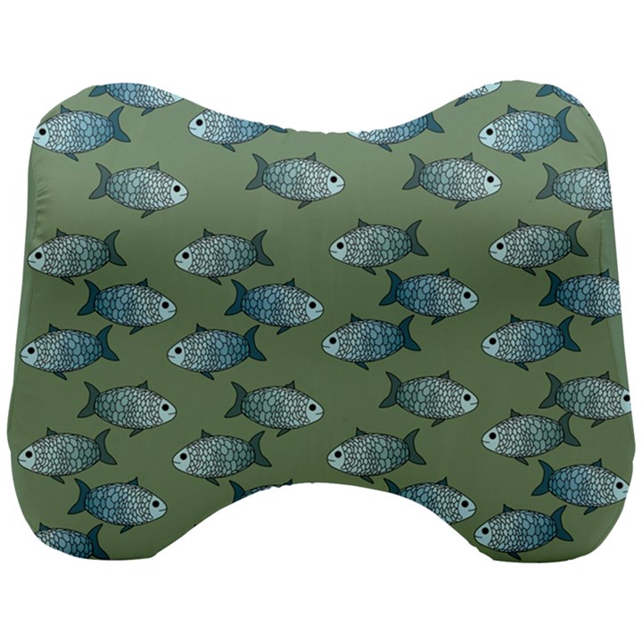 Fishes Pattern Background Theme Head Support Cushion